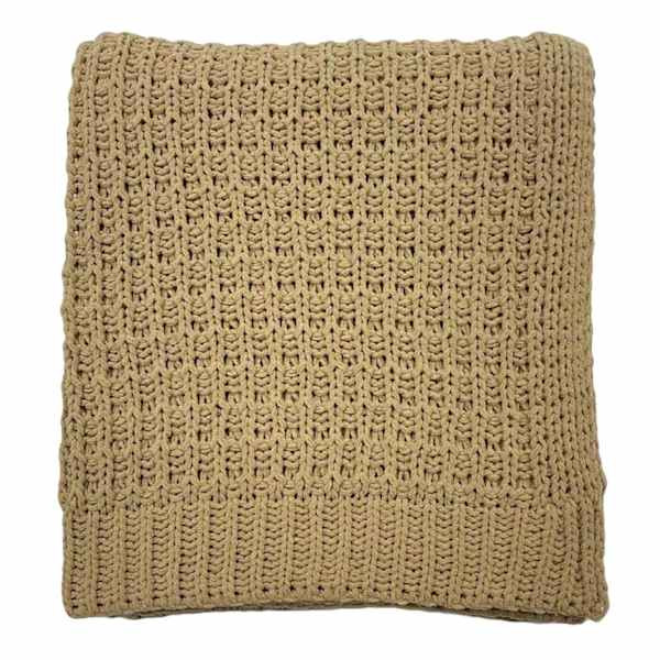 Brown Chenille Knit Throw Blanket, 50x60 | At Home