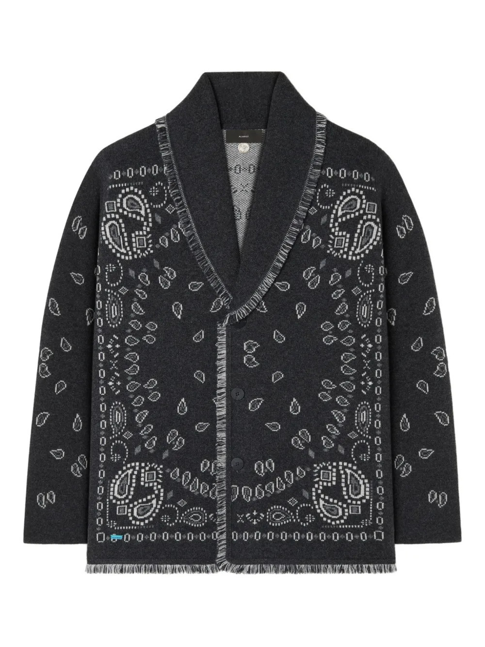 Alanui paisley-jacquard cardigan - Grey | Farfetch Global