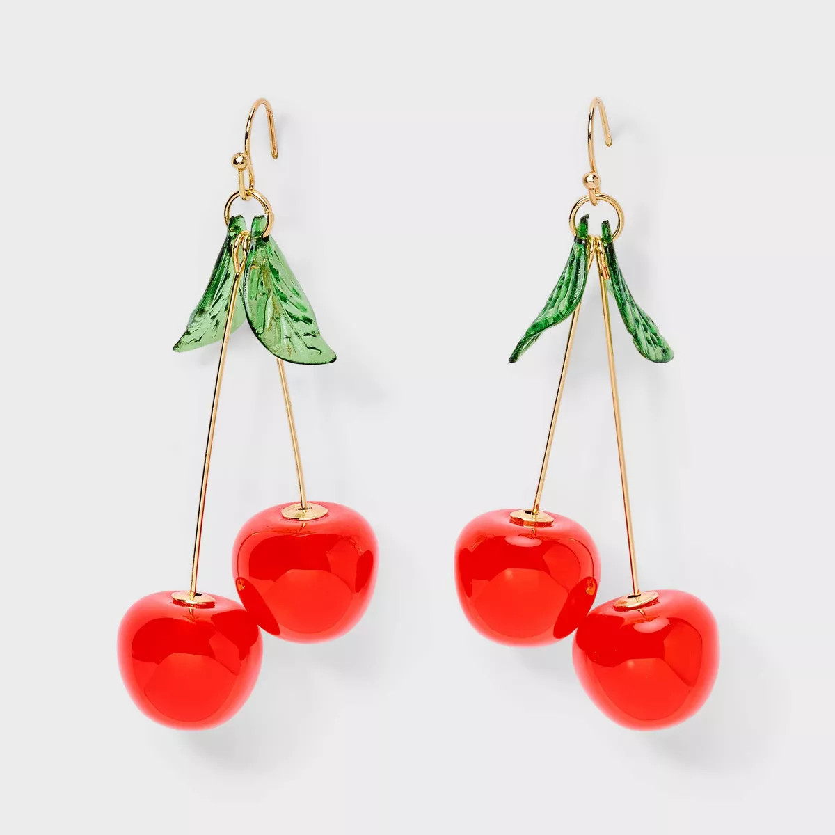 Cherry Drop Earrings - A New Day™ Red/Gold | Target