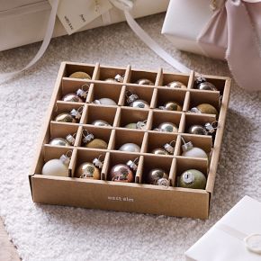 Neutrals Glass Ball Ornaments (Set of 25) | West Elm (US)