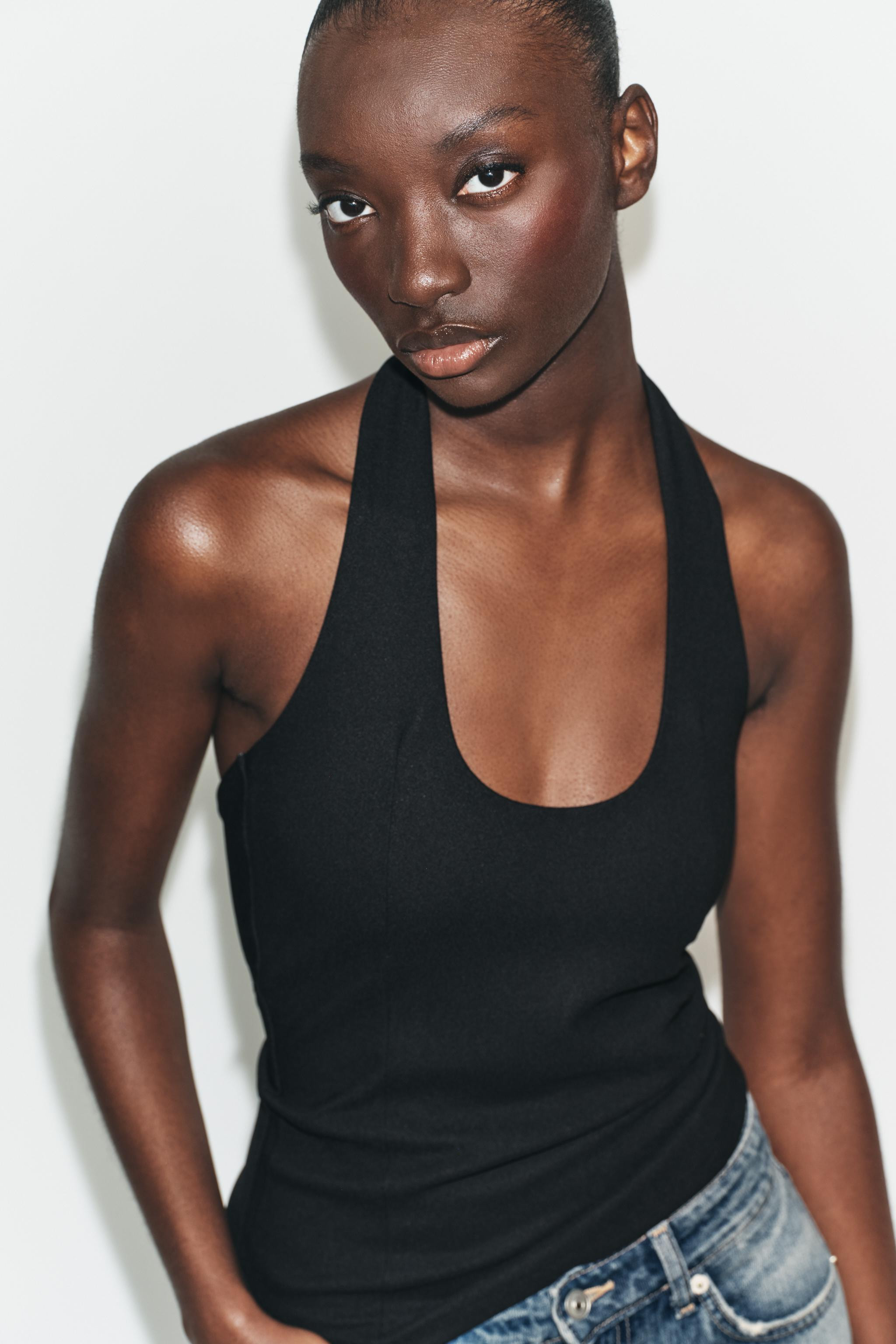 CREPE HALTER TOP | Zara UK