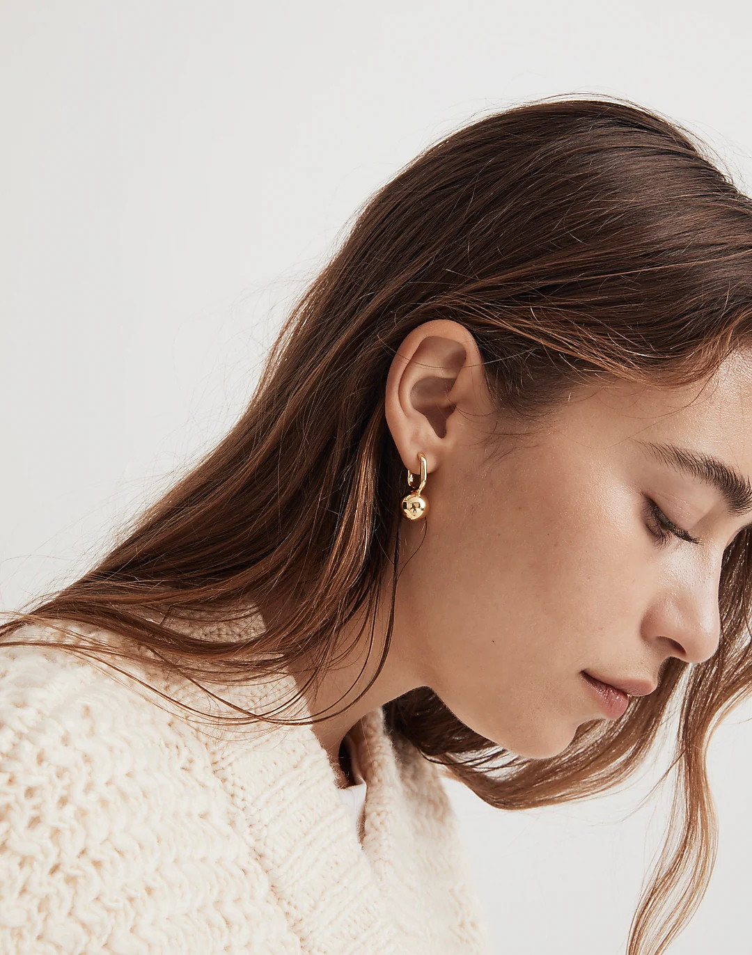 Bubble Ball Carabiner Huggie Hoop Earrings | Madewell