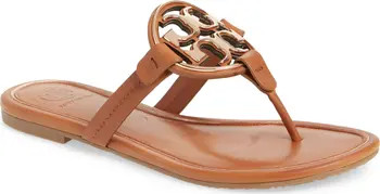 Miller Metal Logo Leather Sandal | Nordstrom