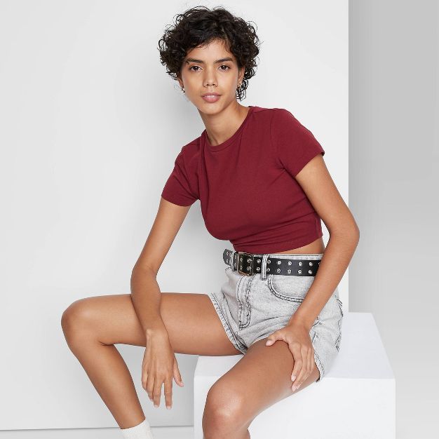 Short Sleeve Cropped T-Shirt - Wild Fable™ | Target
