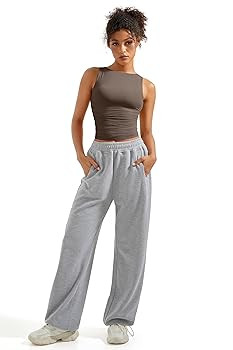 SUUKSESS Women Double Lined Going Out Basic Tank Tops Ruched Summer T Shirts | Amazon (US)