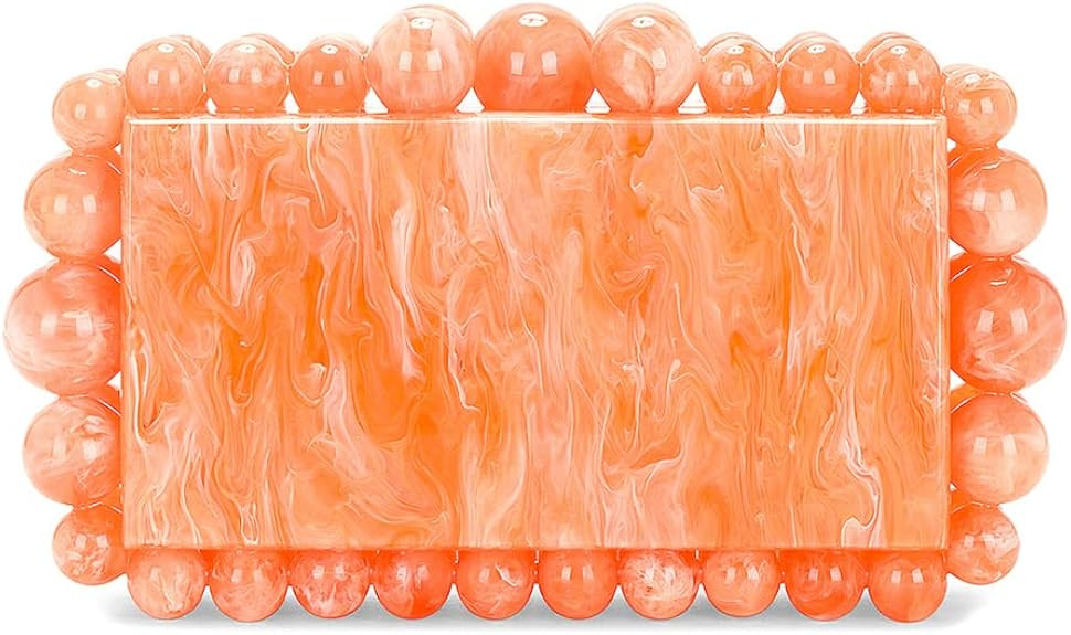 CUXVA Acrylic Evening Clutch Bag for Women Glitter Marble Purse Handbag for Wedding Cocktail Part... | Amazon (US)