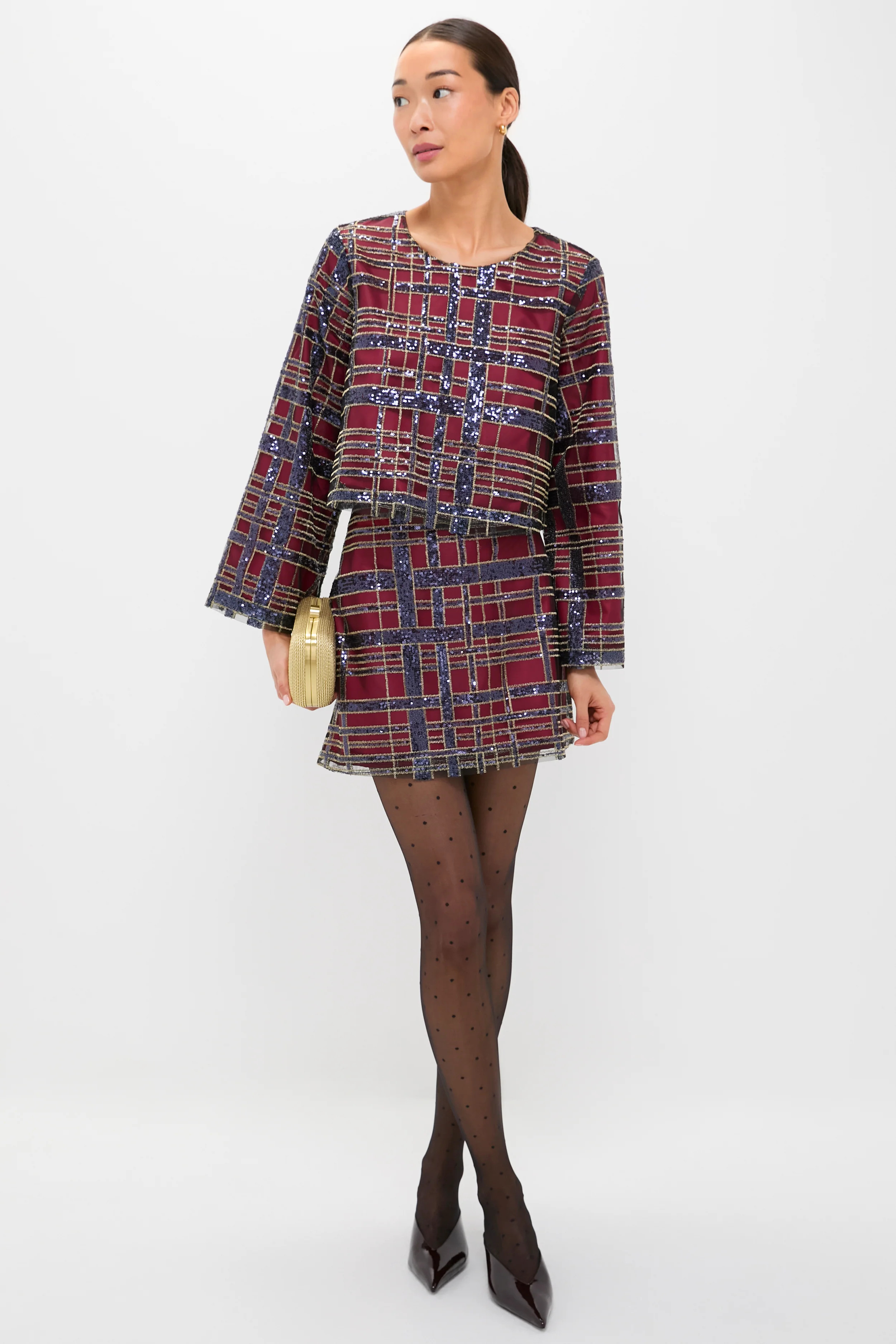 Sequin Plaid Maxine Top | Tuckernuck (US)