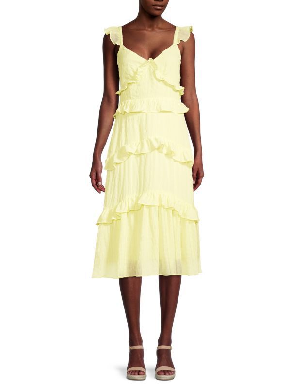 ​Ruffle Tiered Midi Dress | Saks Fifth Avenue OFF 5TH