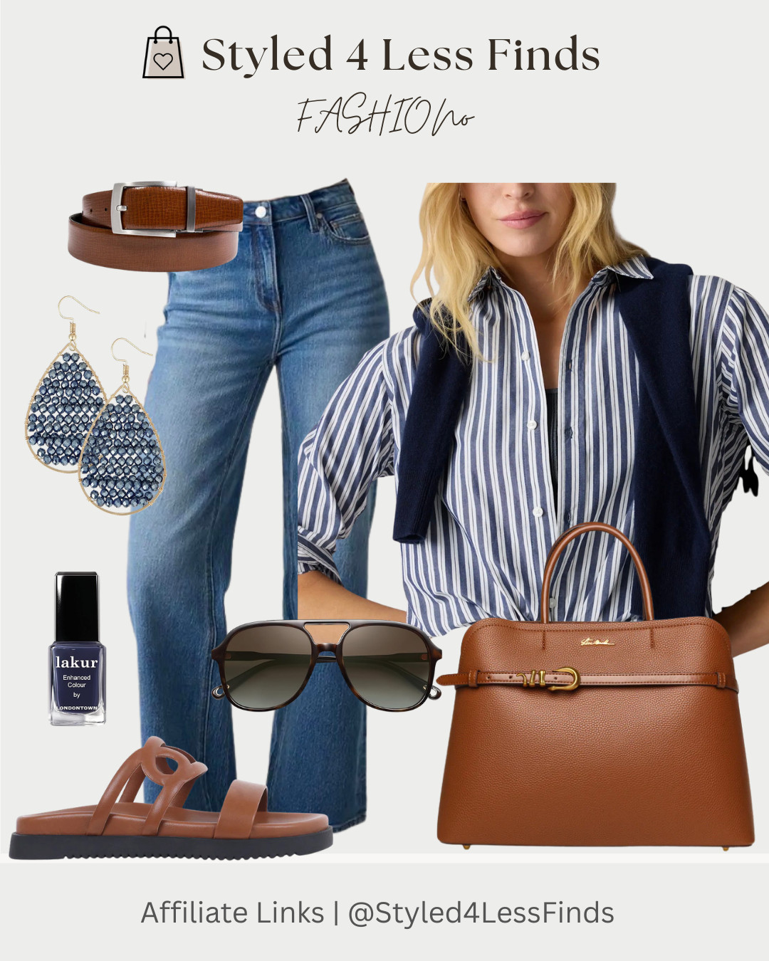 Classic pieces + effortless layering = the kind of outfit that never goes out of style 🤍 Denim, stripes, and rich cognac accessories are such an easy combo for looking polished without trying too hard.

Style Tip: When wearing classic basics, mix textures and tones to elevate the look — structured denim, woven details, gold accents, and a rich brown bag instantly make simple pieces feel chic and expensive-looking. ✨ 

 #LTKcanada #LTKover50style #LTKstyletip