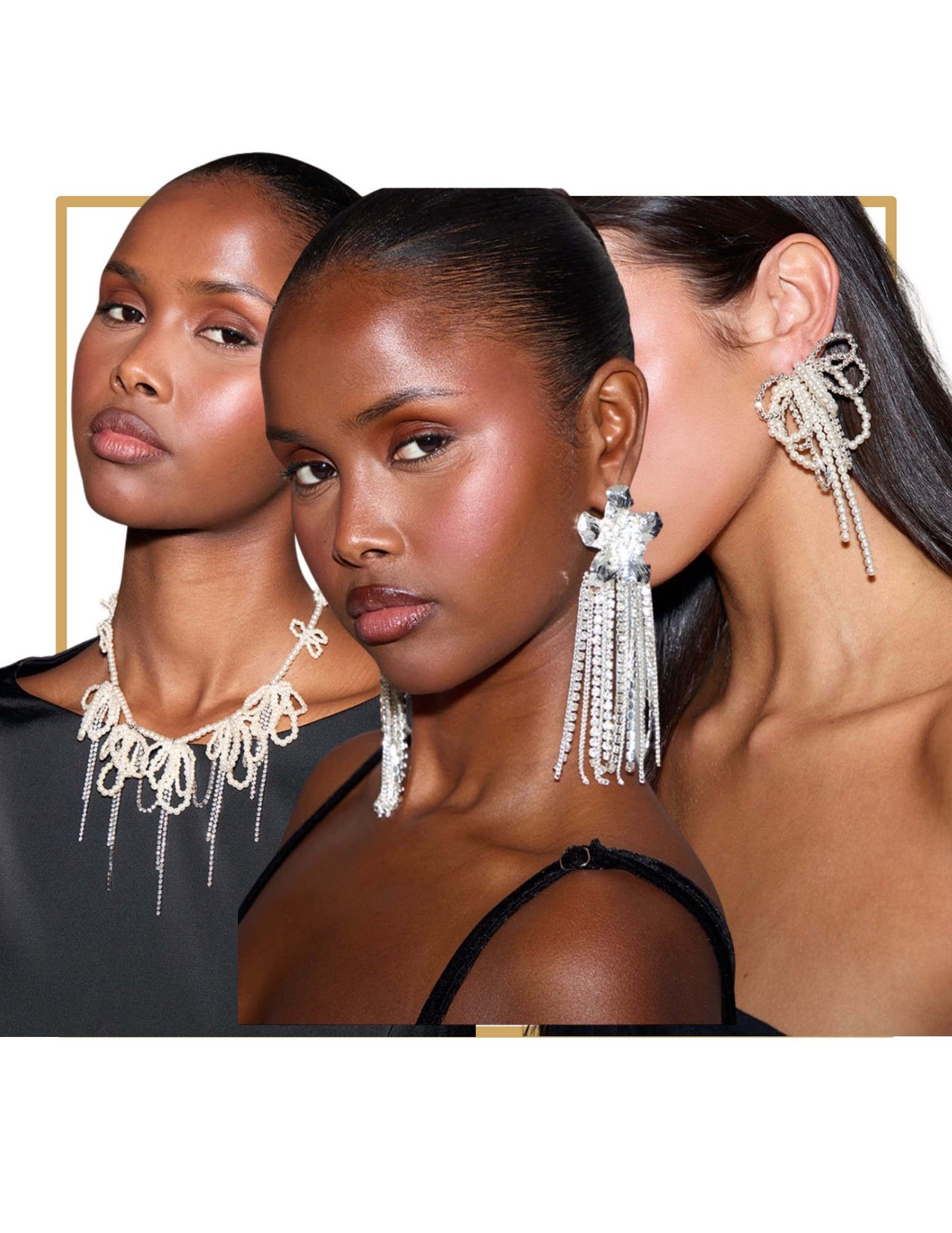 Holiday Christmas new years wedding guest date night jewelry. Rhinestone sparkle dangle earrings. Rhinestone bling necklace 

#LTKGiftGuide #LTKFindsUnder50 #LTKHoliday