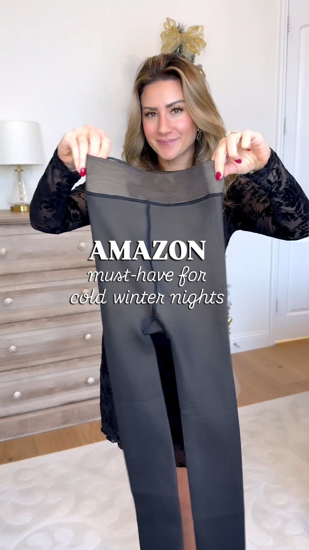 these Amazon fleece-lined tights are a must for the cold winter ahead! ❄️

the fleece lining is SO soft & cozy without adding any bulk! the lining perfectly matches your skin tone to give that sheer look 🥰 high waisted and so slimming too! wearing S-M in the shade ‘black sheer-skin fleece’

#amazonstyle #amazonfashion #amazontights #fleecelinedtights #amazonfinds #amazonwinter #amazonmusthaves #winterclosetstaples #fleecetights #fleeceleggings #datenightoutfit #winteroutfits #winterstyle #winterfashion #blackminidress #velvetdress #valentinesdayoutfit #valentinesday #holidaystyle #holidayoutfits 

#LTKFindsUnder50 #LTKootd #LTKHoliday