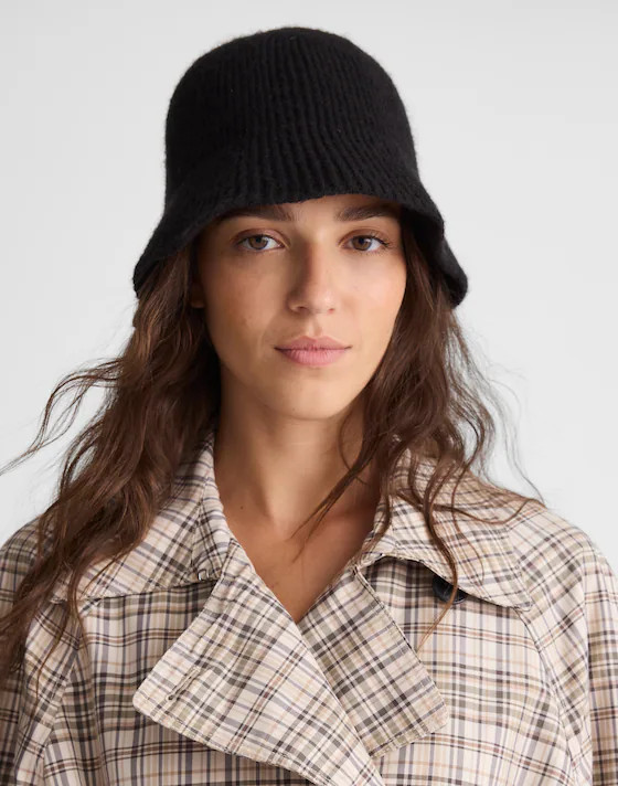 Fuzzy-Knit Bucket Hat | Madewell