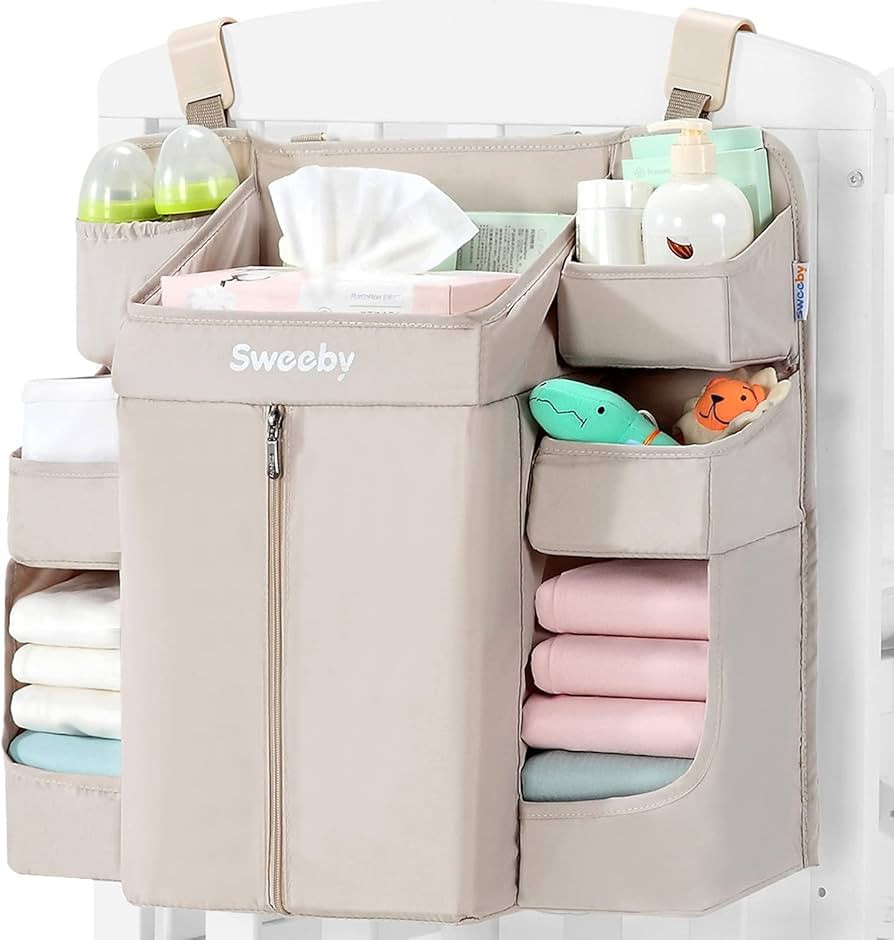 Sweeby Diaper Organizer for Changing Table and Crib Diaper Stacker Nursery Organizers for Cribs H... | Amazon (US)