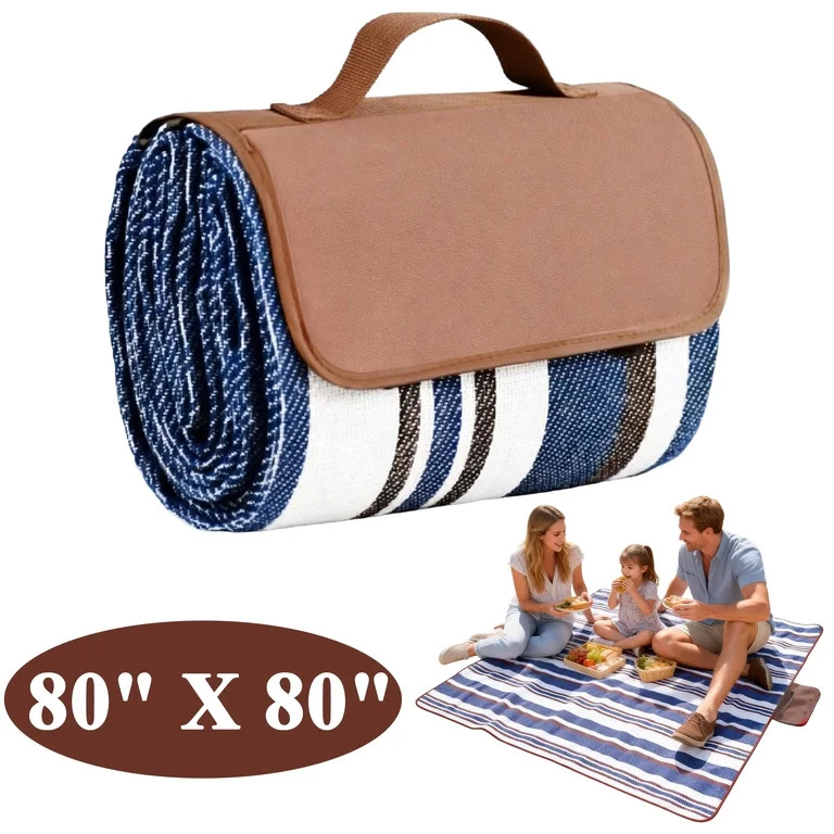 cyrico Picnic Blanket 80" x 80" Extra Large Waterproof Foldable Outdoor Blanket for 6 to 8 Adults... | Walmart (US)