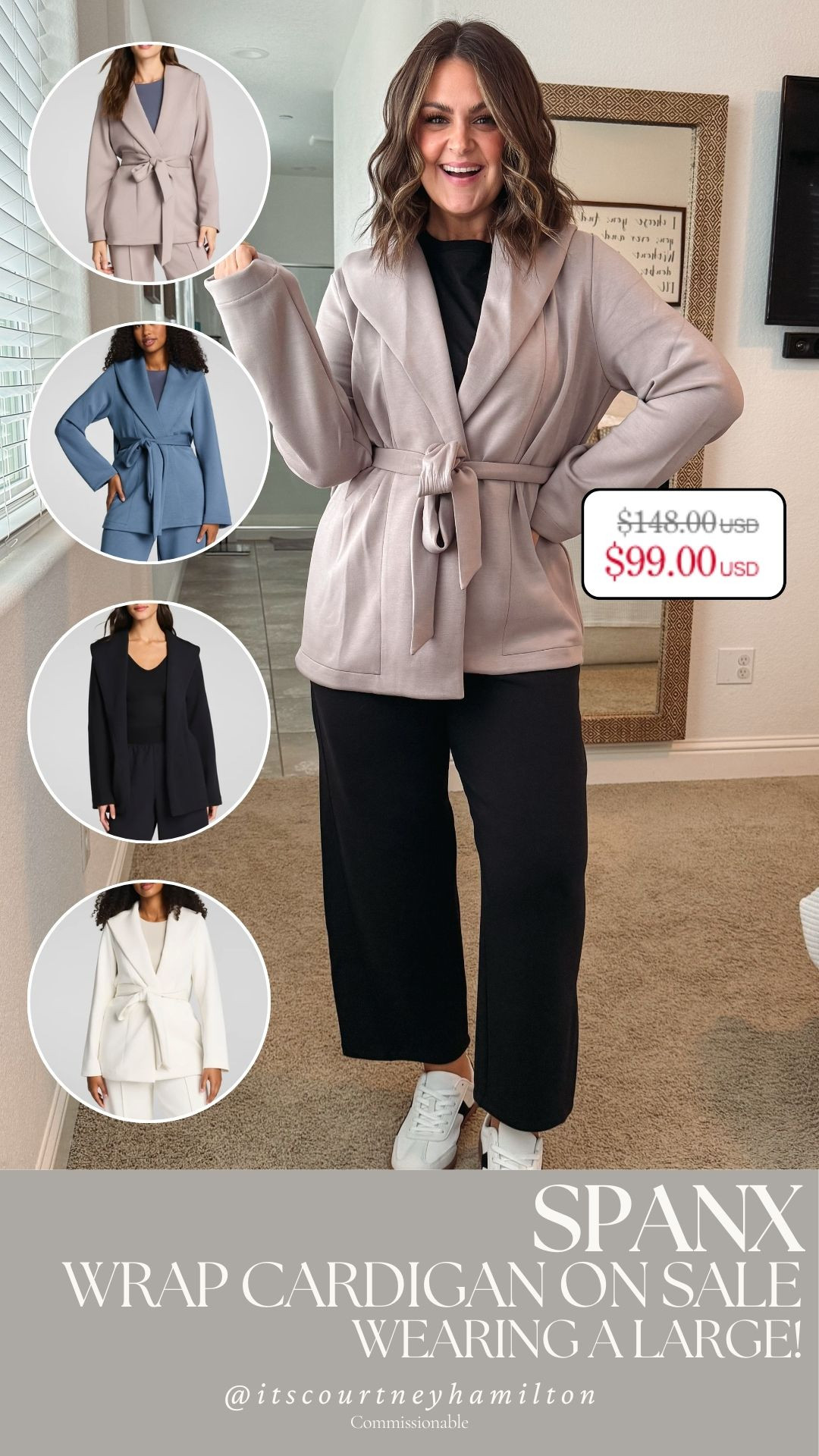 Spanx Wrap Cardigan on sale for $99 right now!! Wearing a large!

sale alert, loungewear, casual outfit, midsize fashion, new arrivals, winter fashion, spring fashion, courtney hamilton 

 #LTKSeasonal #LTKSaleAlert #LTKFindsUnder100