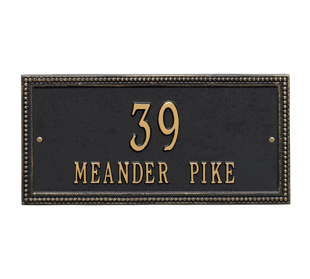Beaded Rectangle Address Plaque | Pottery Barn (US)