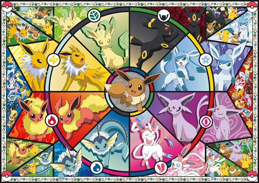 Buffalo Games - Pokémon - Eevee's Stained Glass - 500 Piece Jigsaw Puzzle | Amazon (US)