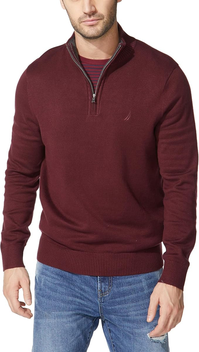 Nautica Men's Quarter-Zip Sweater | Amazon (US)