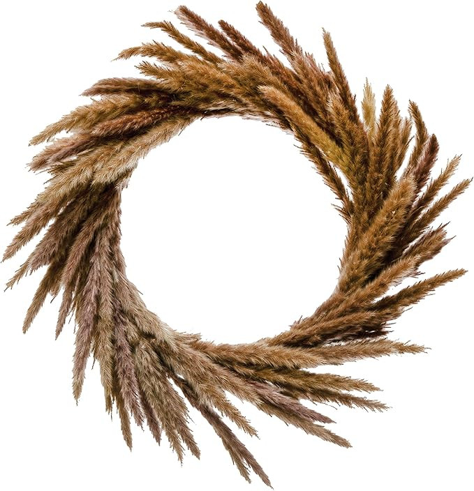 Creative Co-Op 22" Round Dried Natural Reed Wreath, Brown Wall Decor, Multi | Amazon (US)