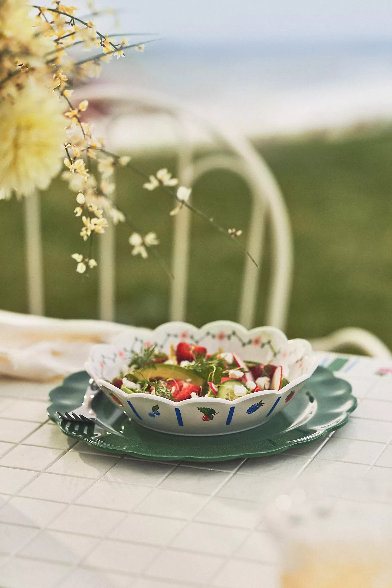 Annette Floral Melamine Pasta Bowls, Set of 4 | Anthropologie (US)