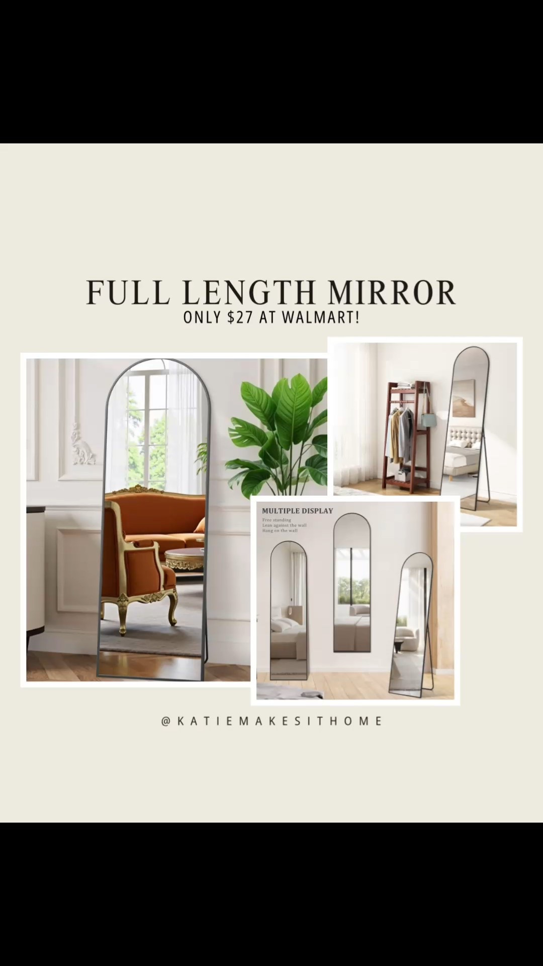 Could not believe the price on this full length mirror at Walmart! Can be used as a standing floor mirror, lean against the wall, or hung on the wall!

Bedroom decor
Living room decorr

#LTKCyberWeek #LTKFindsUnder50 #LTKHome