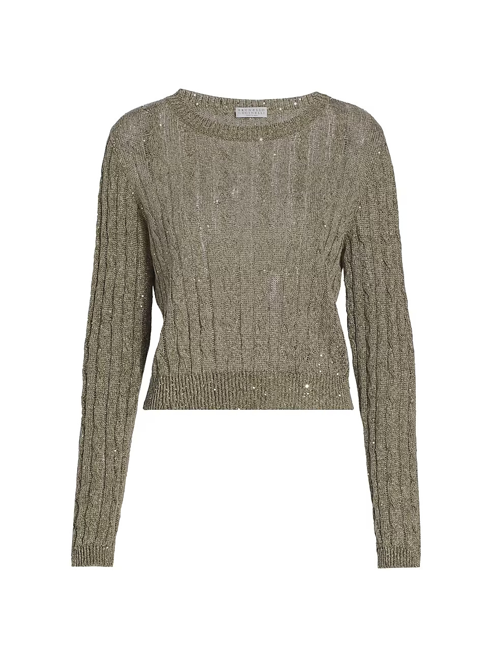 Sequined Cable-Knit Sweater | Saks Fifth Avenue