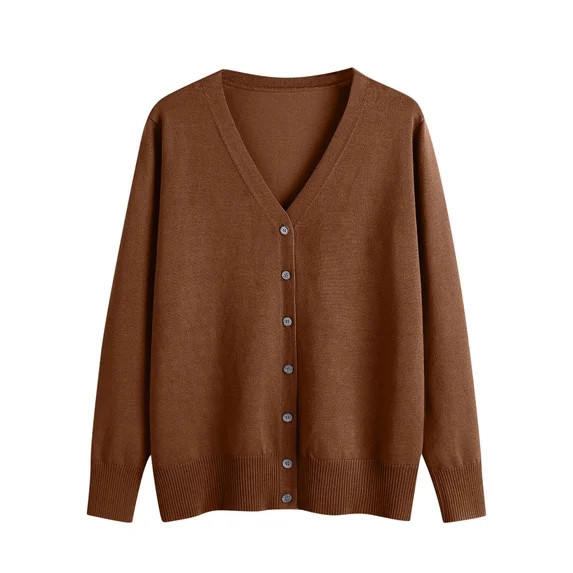 Erwazi Cardigan Sweaters for Women Fall Trendy Button Down Open Front Lightweight Cardigans | Walmart (US)
