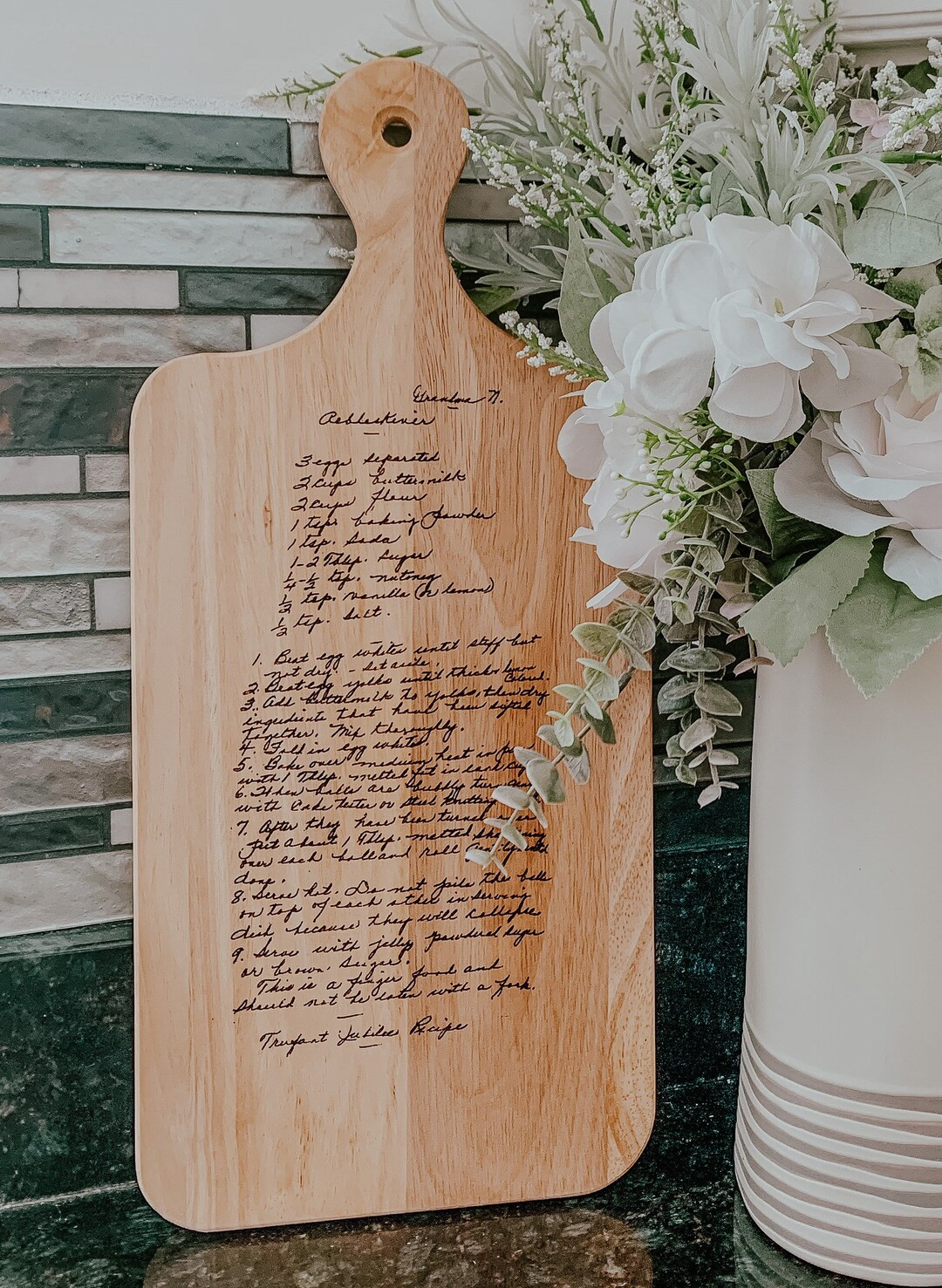 Laser Engraved Handwritten Recipe Charcuterie Board - Etsy | Etsy (US)