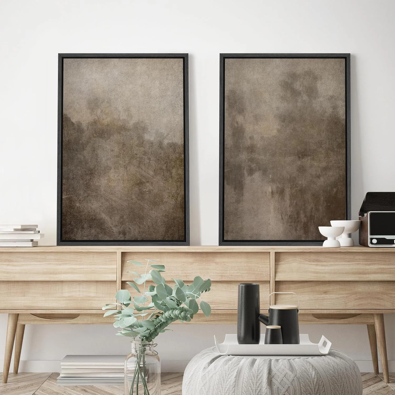 " Dark Black Color Field Landscapes " 2 - Pieces on Canvas | Wayfair North America