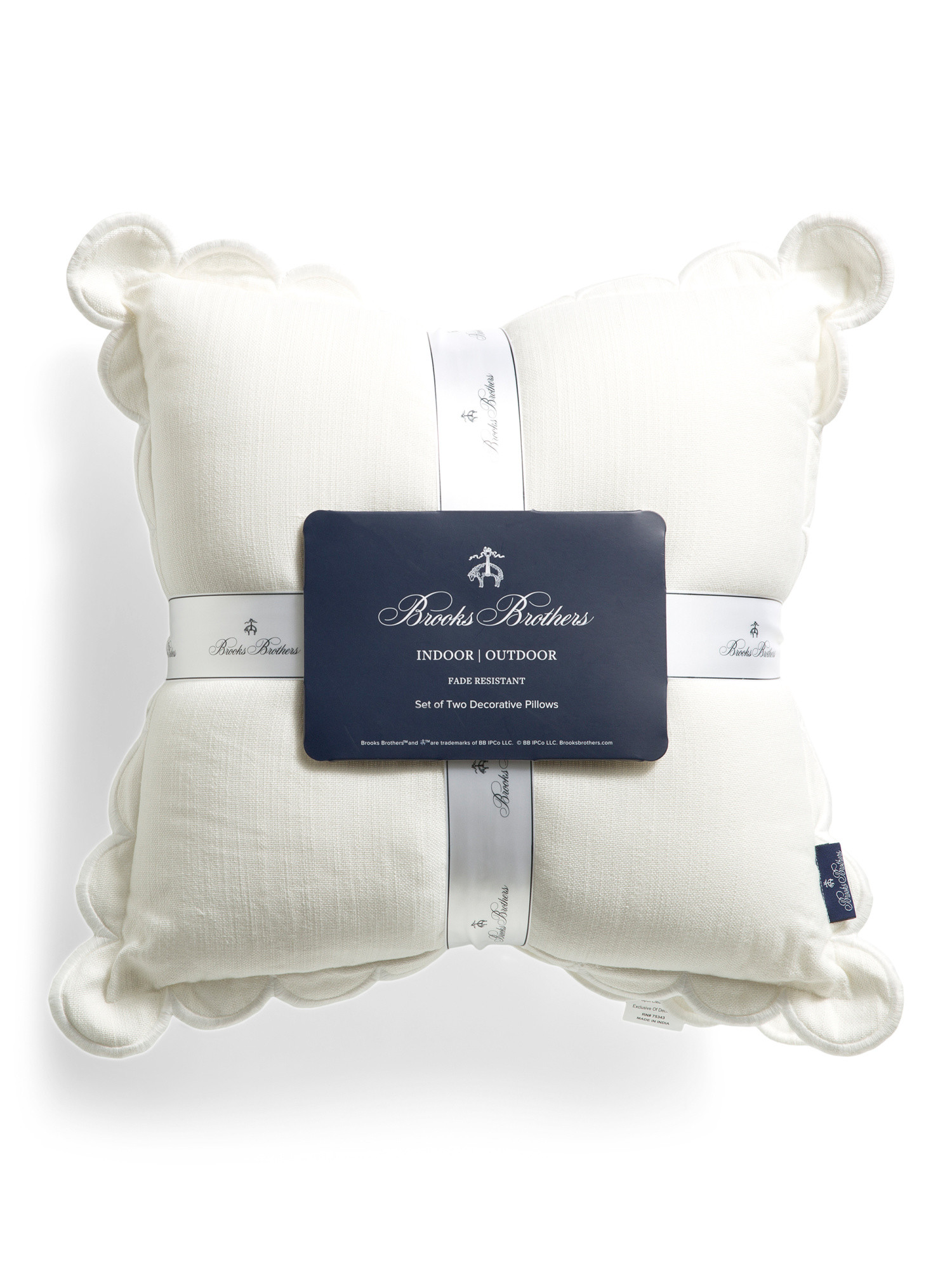 2pk 18x18 Outdoor Scalloped Trim Pillows | TJ Maxx