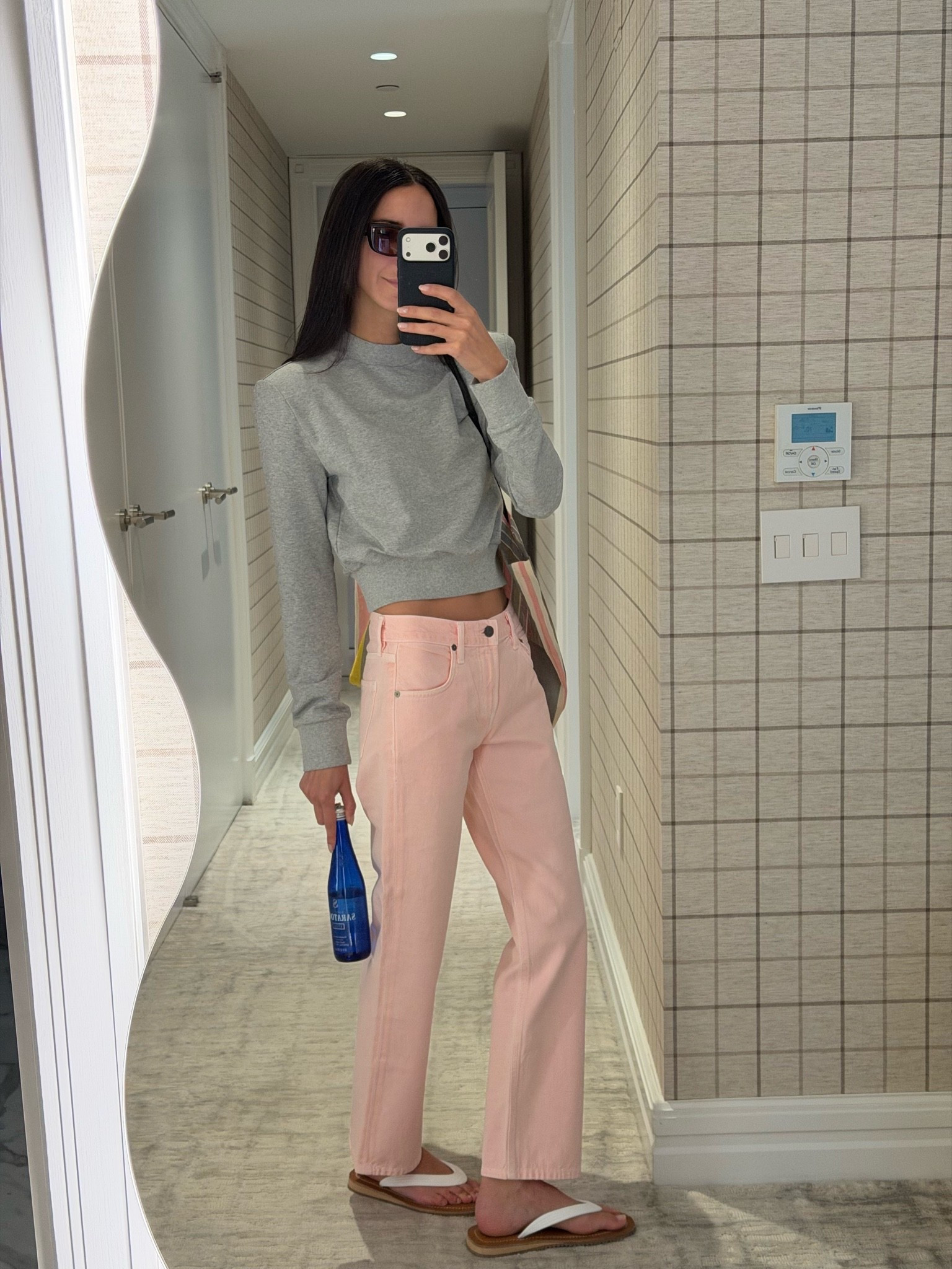 OOTD! I linked a similar sweatshirt and my bag in the mini version
