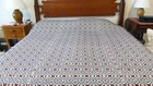 Vintage Handwoven 3 PC Overshot Coverlet/Blanket ~ Red White Blue 95" x96"  1986 | eBay | eBay US