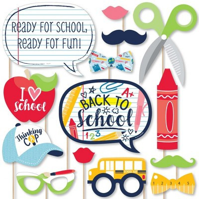 Big Dot of Happiness Back to School - First Day of School Classroom Decorations and Photo Booth Props Kit - 20 Count | Target