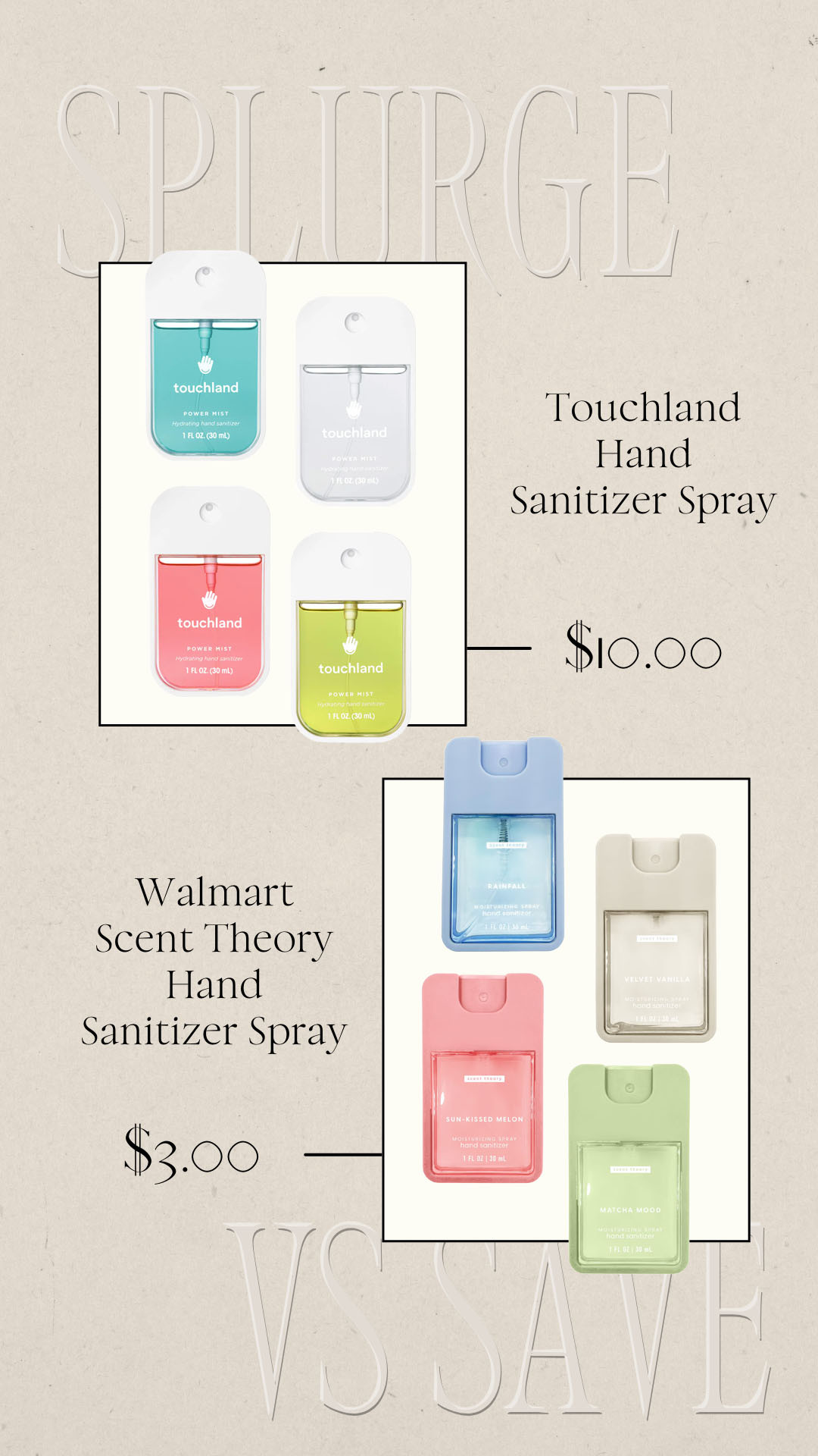 Save vs Splurge | Touchland Hand Sanitizer  

 #LTKselfcare #LTKSeasonal #LTKSaleAlert