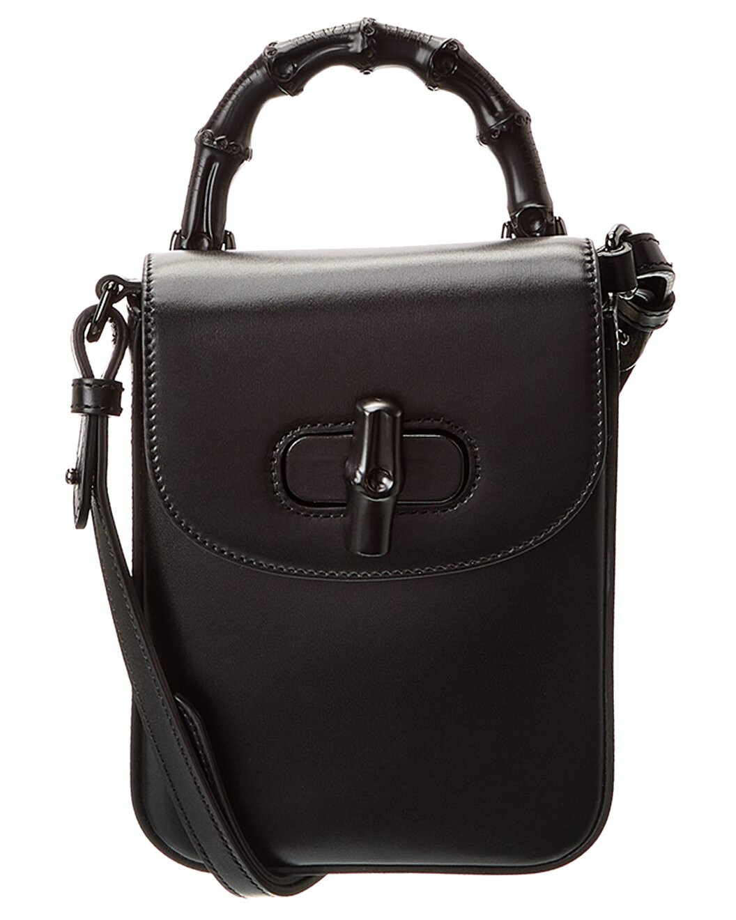 Bamboo Mini Leather Phone Pouch | Gilt & Gilt City