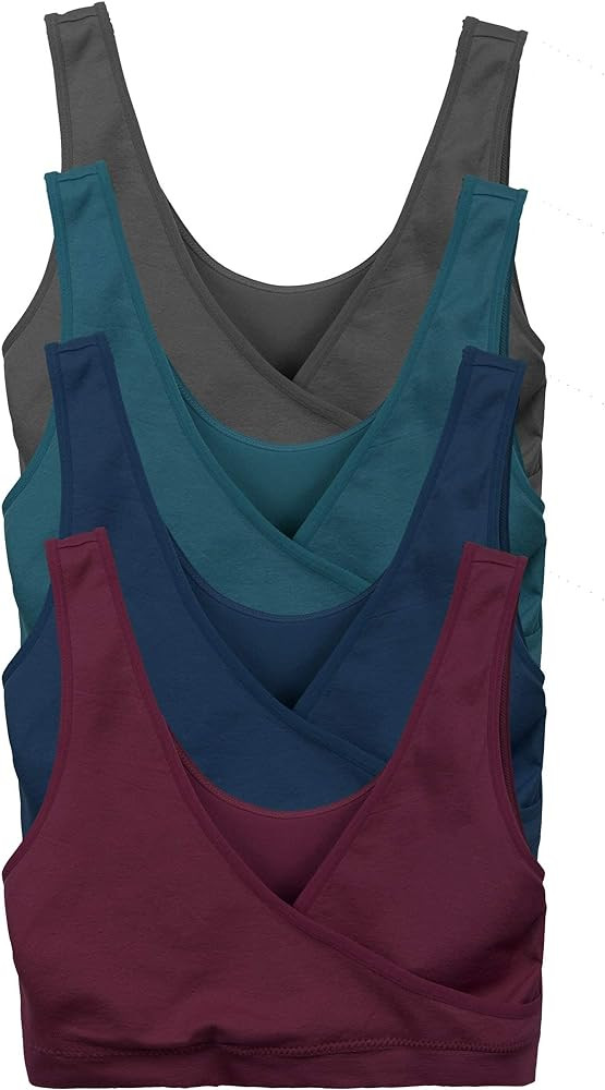 Caramel Cantina 4 Pack Nursing Maternity Women’s Sleep Comfort Bralette Bra | Amazon (US)