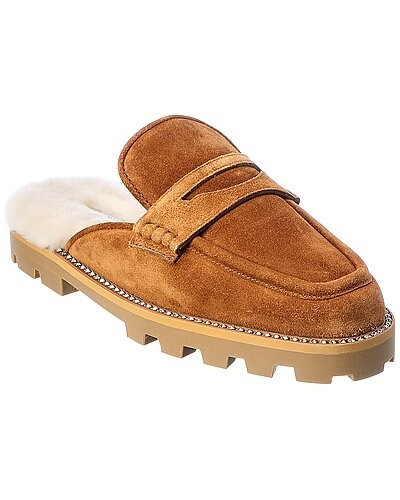 Ronnie Suede & Shearling Mule | Ruelala