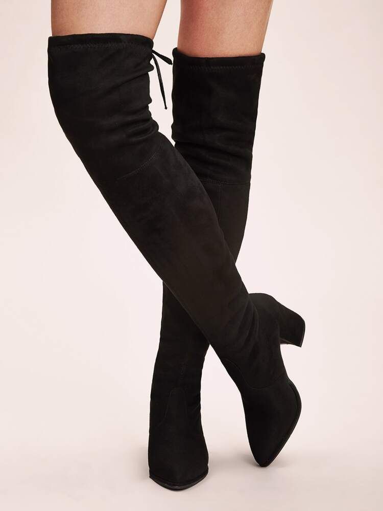 Tie Back Over The Knee Boots | SHEIN