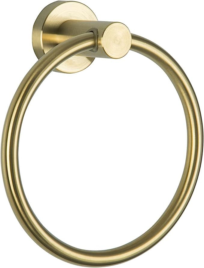 GAPPO Hand Towel Holder Brushed Gold Bathroom Towel Ring Bath Towel Holder Hardware Accessories W... | Amazon (US)