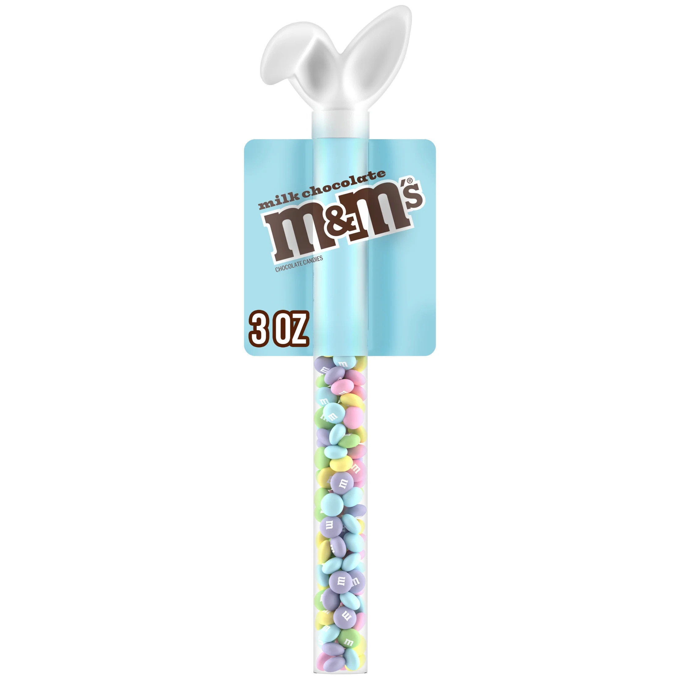 M&M's Milk Chocolate Pastel Blend Easter Candy Bunny Cane - 3 oz | Walmart (US)