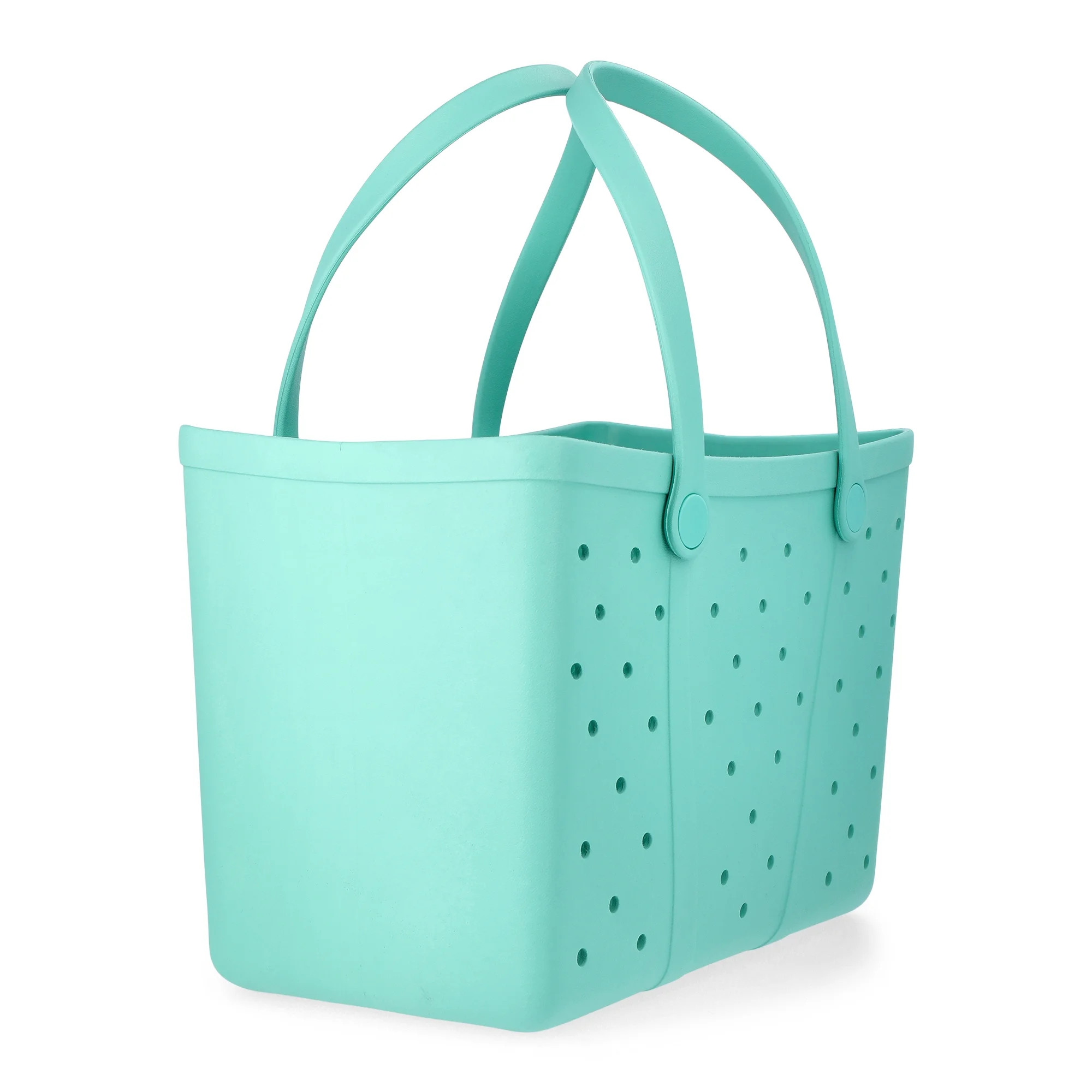 Time and Tru Women's Waterproof EVA Beach Tote Bag, Teal | Walmart (US)