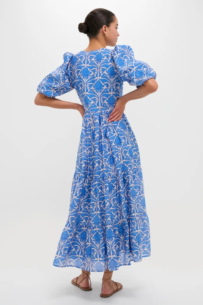 Blue Geo Floral Cara Maxi Dress | Tuckernuck (US)