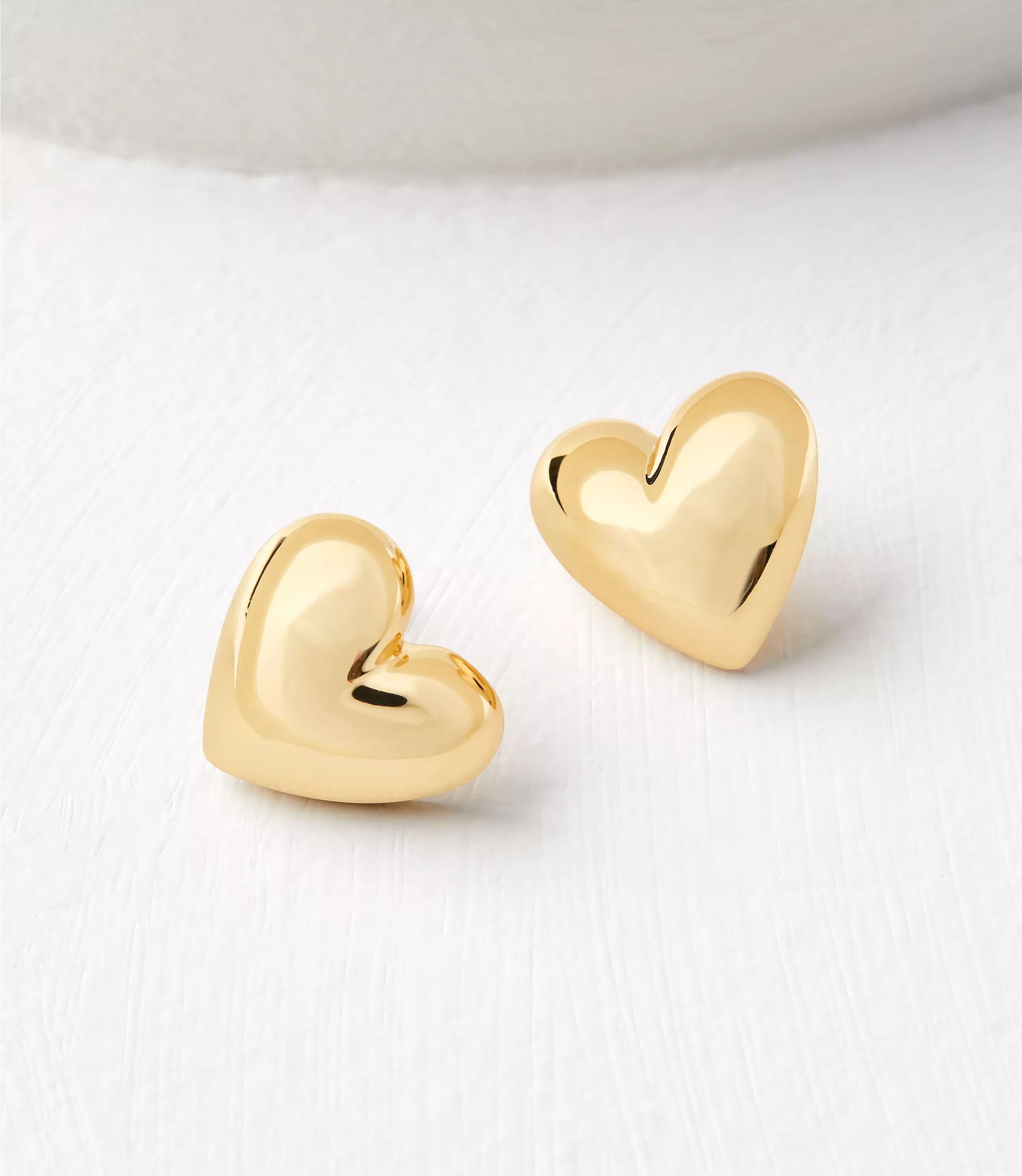 Metal Heart Stud Earrings | LOFT