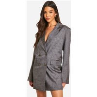 Womens Tailored Mini Blazer Dress - Brown - 12 | boohoo (US & Canada)