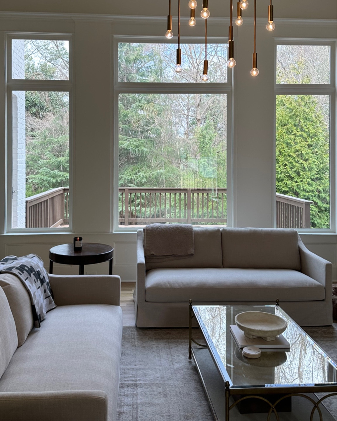 Upholstered sofa couch cream sofa neutral home target studio McGee 