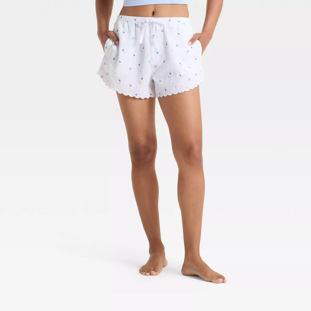 Women's Scalloped Edge Pajama Shorts - Auden™ | Target