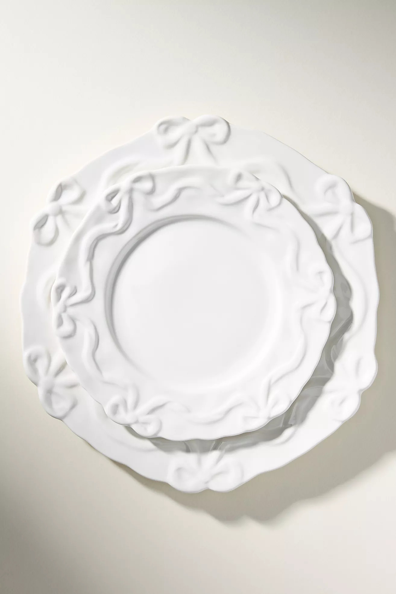 Benedita Bow Stoneware Side Plates, Set of 4 | Anthropologie (US)