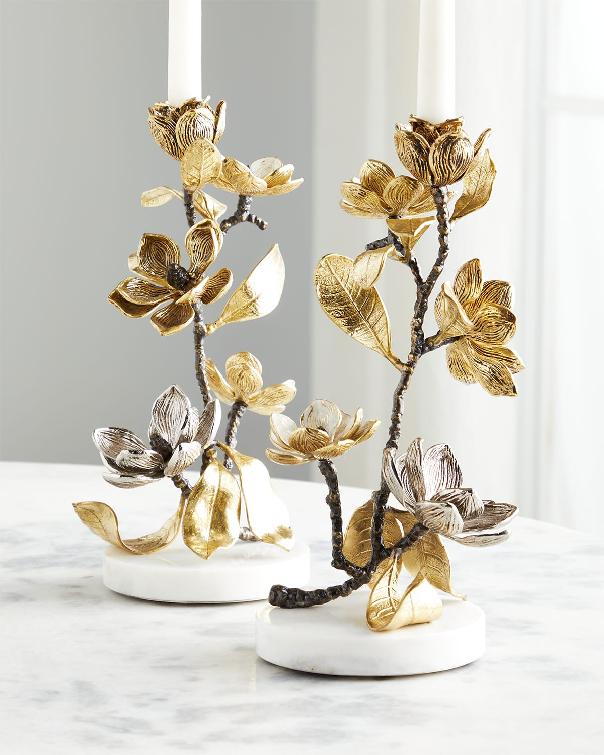 Vintage Bloom 12" Candleholders, Set of 2 | Horchow