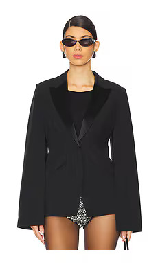 Favorite Daughter The Bad Reputation Blazer in Black from Revolve.com | Revolve Clothing (Global)