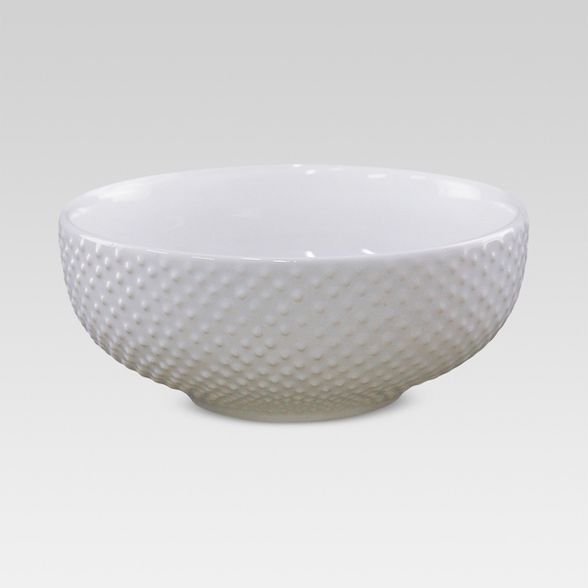 24oz Porcelain Beaded Cereal Bowl White - Threshold™ | Target